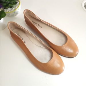 Taryn Rose Camel Ballerinas Leather Sz 40 (US 10) Never  worn. NWT.